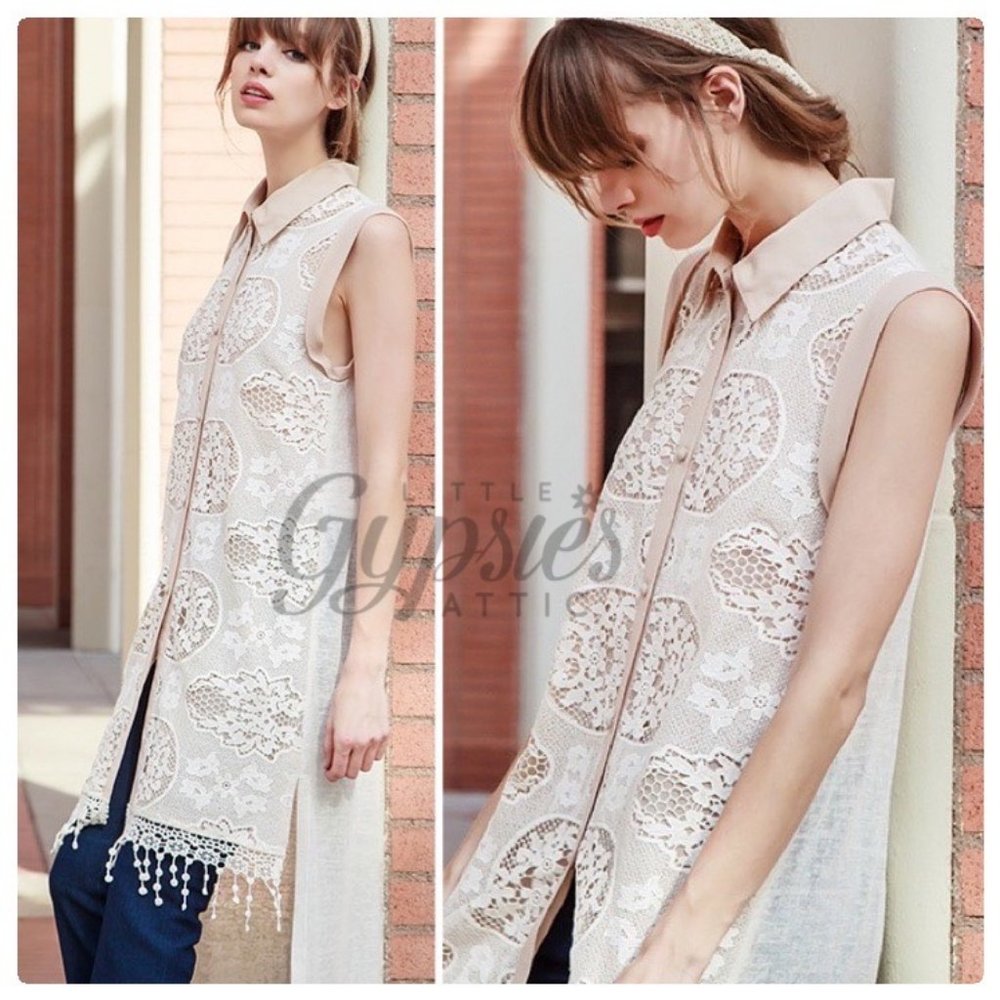 Ryu Long Lace Duster Tunic - Picture 11 of 13